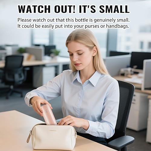 Miniatura 2 de Botella Térmica Pequeña Delgada Mini con Aislamiento al Vacío Botella de Agua 285ml9.6oz Frasco de Agua de Acero Inoxidable Botellas de Agua