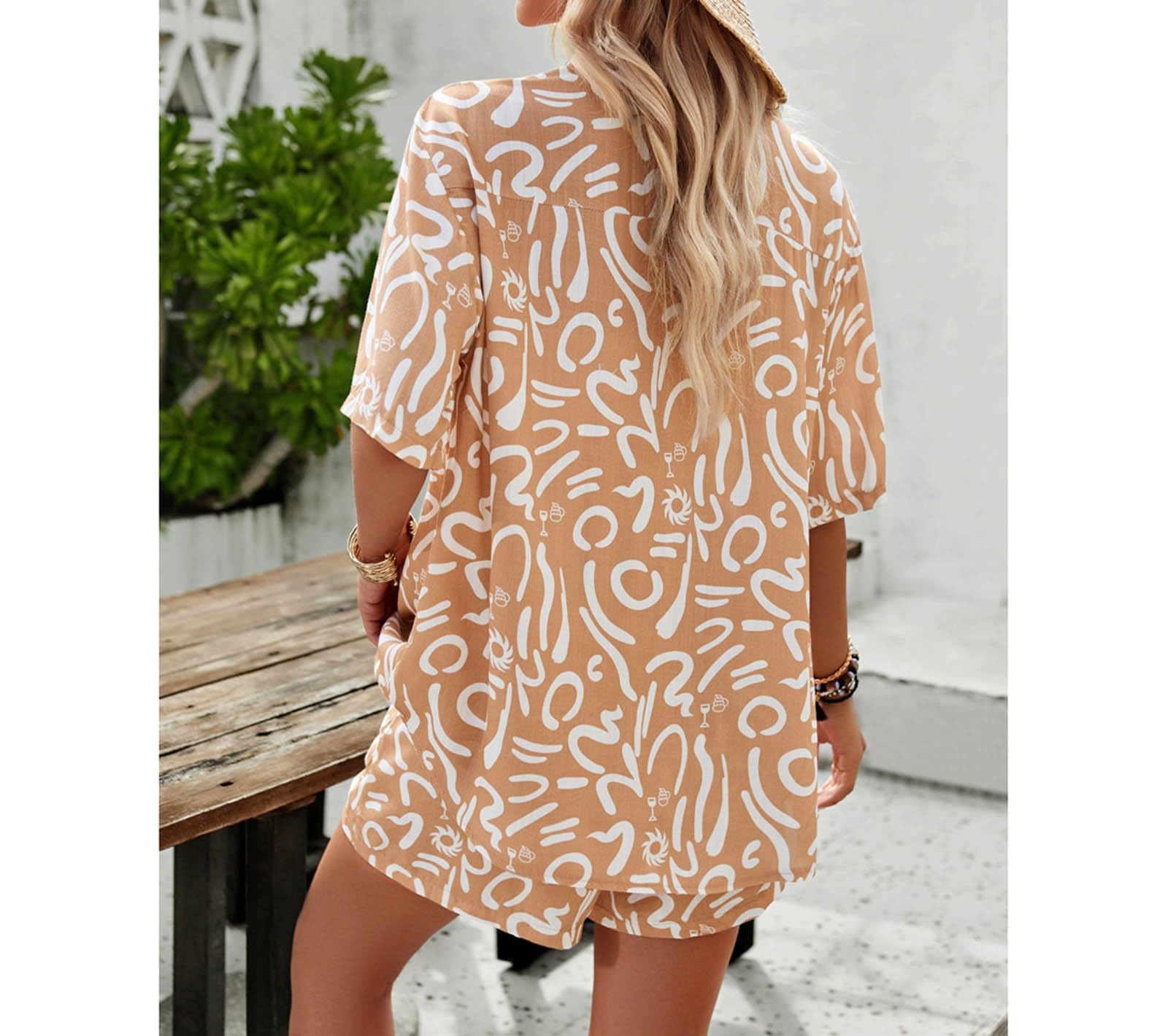 Damen Sommer Shorts Set Lässig Bequem Zweiteiliges Outfit Stilvoll Atmungsaktiv Fashion Tragen Kurze Hose Shirt Kombination