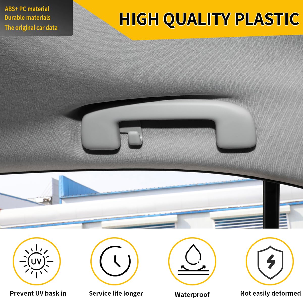 Maniglia per interni auto con gancio compatibile con Toyota Corolla Yaris 4Runner Vios Aruis Prius Previa Rav4 EZ 74610-52020 - Grigio Beige
