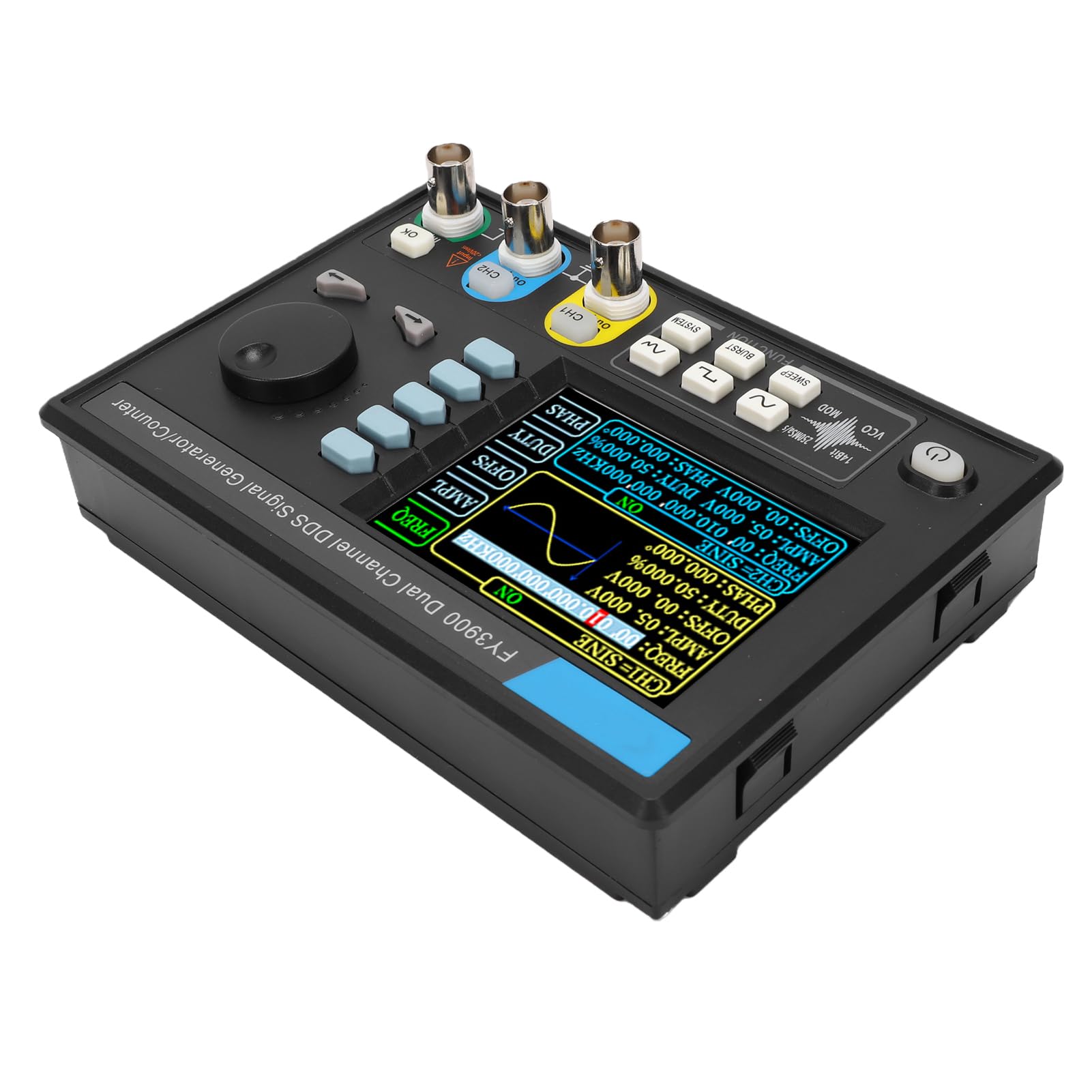Eujgoov Generador de Señal de Doble Canal FY3900 Generador de Forma de Onda Arbitraria de Fuente de Alta Frecuencia de 30 MHz Equipo de Prueba de Laboratorio Profesional de Voltaje Amplio (Enchufe