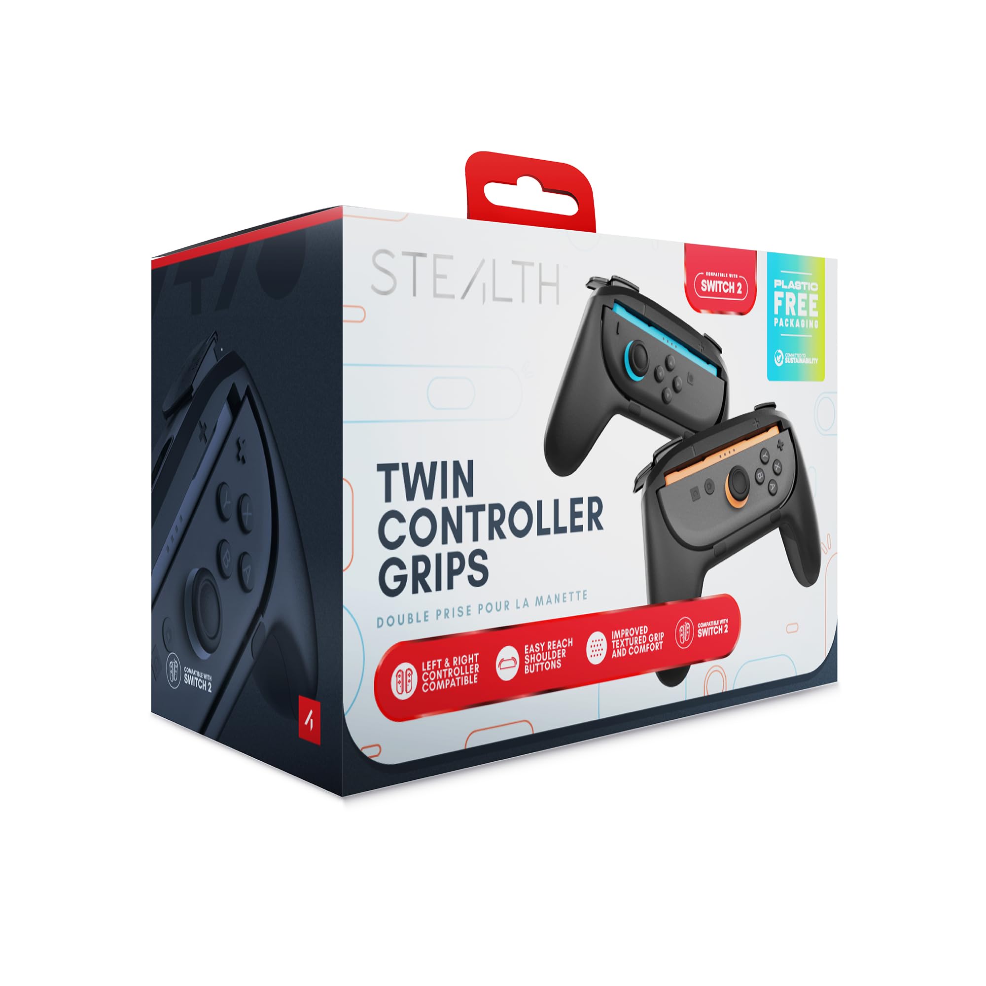 STEALTH Detacheable Controller Grips Compatible with Switch 2 - Twin Pack