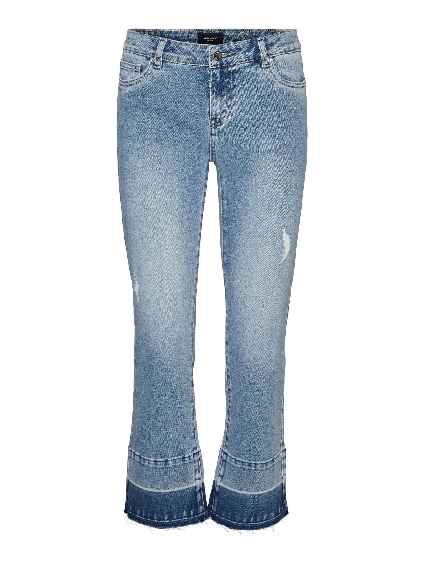 VERO MODA VMSHEILA Mr Kick Flare FD GU3173 Pantalon pour Femme Bleu Denim Taille M/32, Denim Bleu médium, 32W x 32L