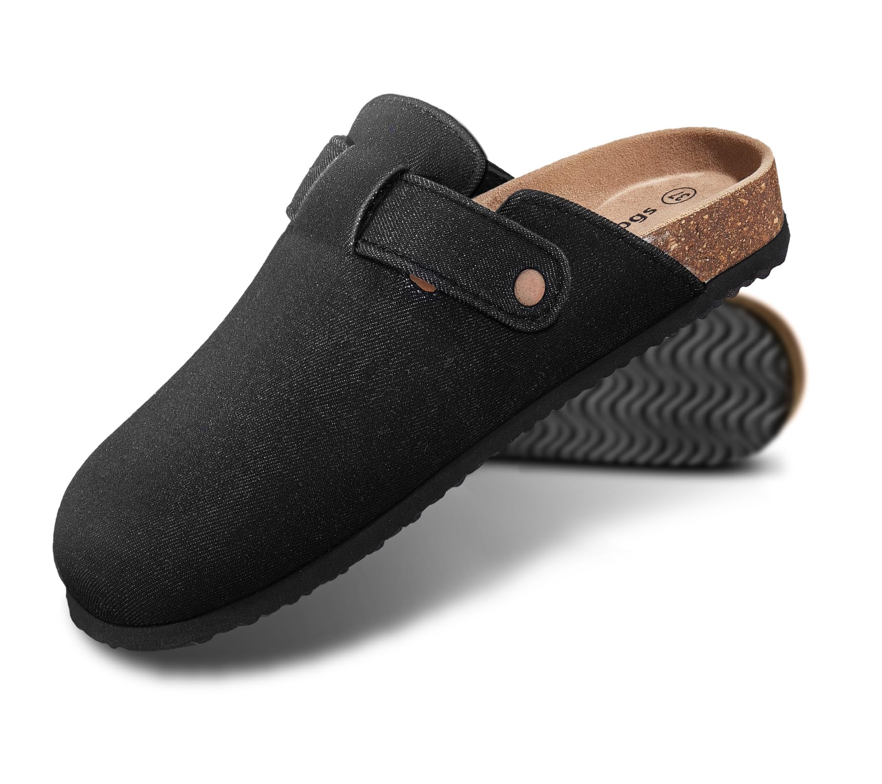 Men Clogs-Comfortable Suede Mules Slippers Sandals Nurse Potato Shoes Unisex-Cushioned Cork-Footbed