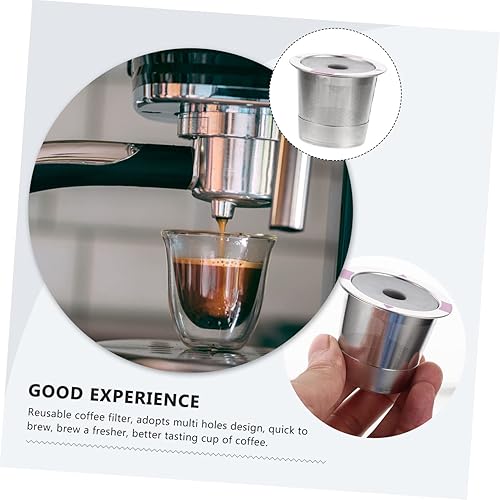 Miniatura 4 de DOITOOL Cafetera 3pcs de acero inoxidable concentrado café espresso molido cápsulas de espresso cápsulas recargables espresso cápsulas de café