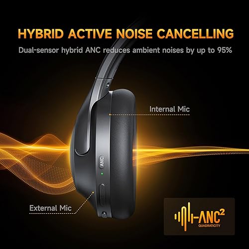 Miniatura 2 de Picun Auriculares inalámbricos para juegos con cancelación activa de ruido, auriculares Bluetooth de 2.4 GHzBluetooth con micrófono desmontable