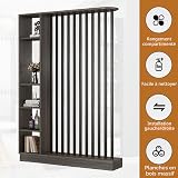 Entrance Hall Partition Screen Floor to Ceiling, Privacy Room Divider with Shelves, Wooden Slats Separation Entrance Decor, for Teahouse,Coffee Shop, Hotel, Studio(A,120cm/47.2in) - 3