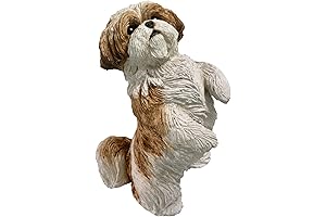 Sandicast Shih Tzu Dog Resin Sculpture Statue, Small Size, Multicolor