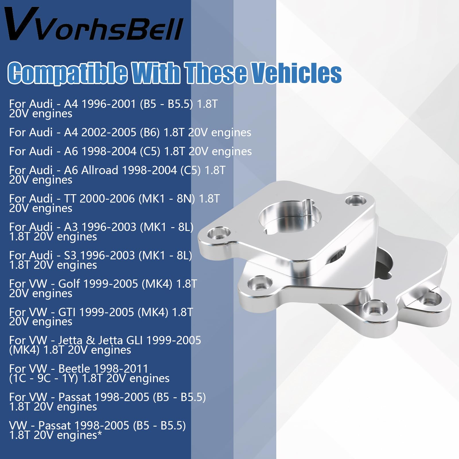 1.8T bis 2.0T FSI Zündspulen-Adapter-Umrüstsatz R8 Zündspulen-Nachrüstsatz, kompatibel mit Audi A4 B5, B6, A6 C5, TT MK1, S3, VW Golf MK4, GTI, Jetta, Passat B5, Beetle 1.8T 20V – Zündspule