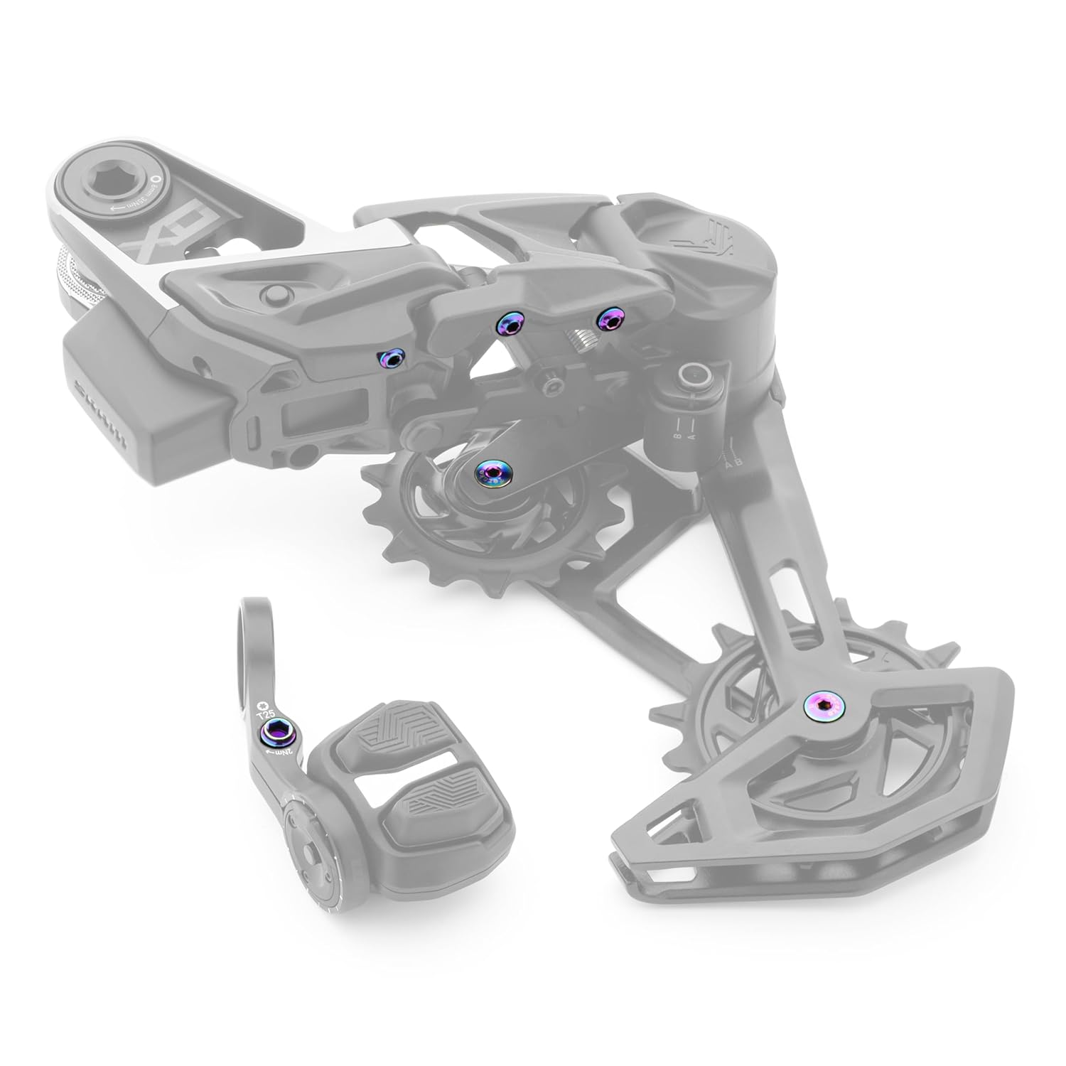 Titanium Transmission Derailleur Bolt Kit fits SRAM X0 XX Rear Derailleurs