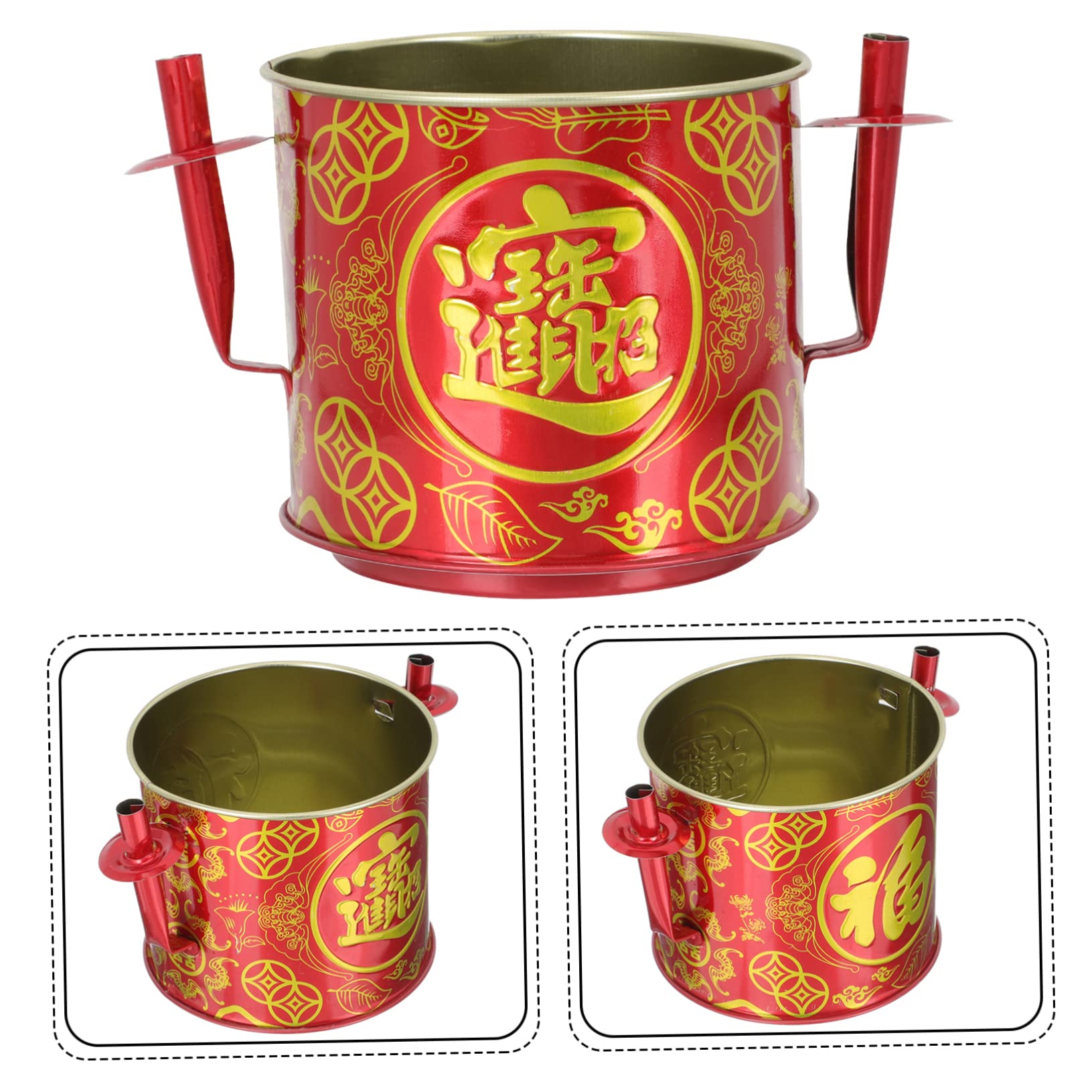 ABOOFAN 4 Stück Räuchergefäß Weihrauchhalter Räucherstäbchenhalter Im Chinesischen Stil Kleiner Weihrauchbrenner Räucherstäbchenbrenner Metall Für Buddha Fu-Wort