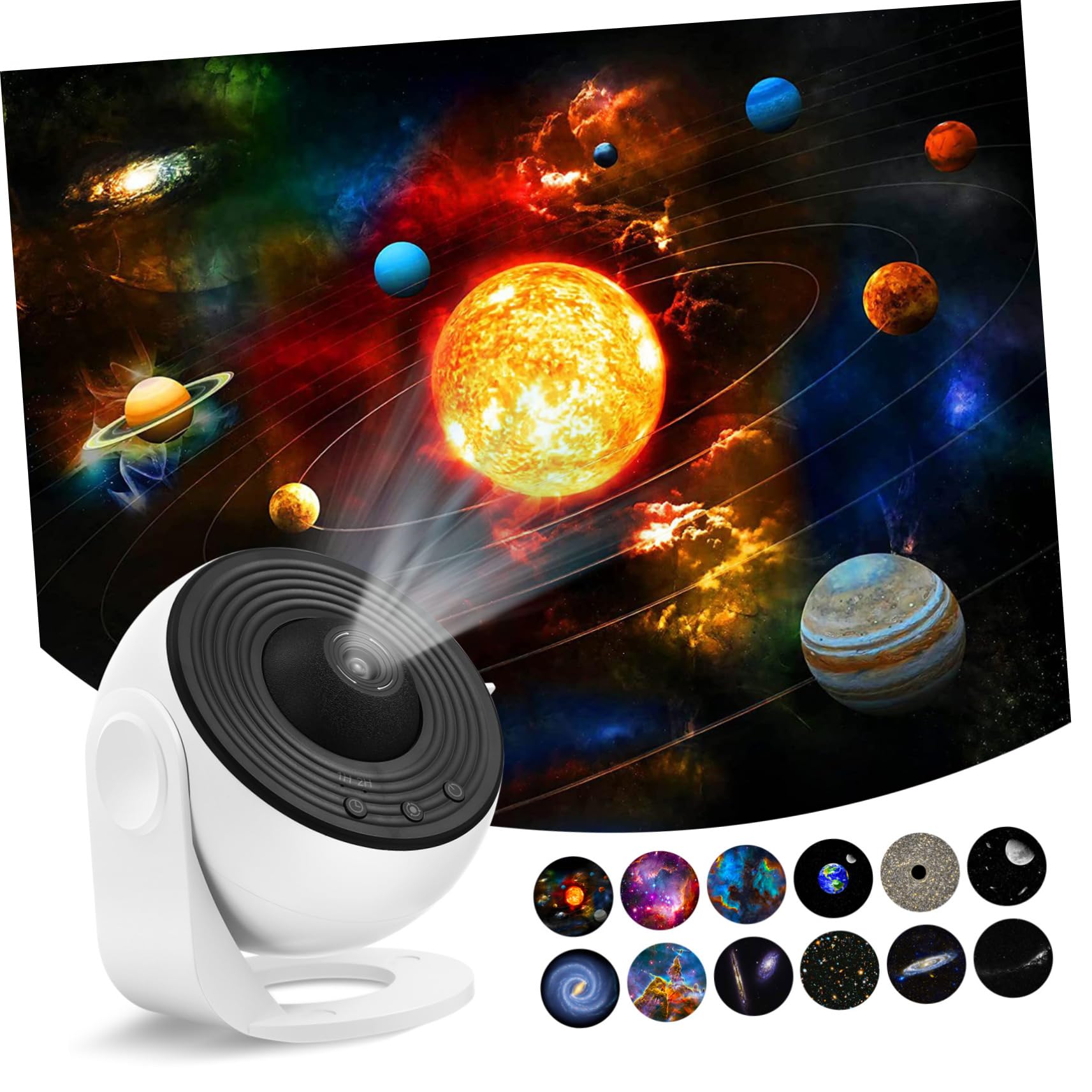 EXCEART Veilleuse Projecteur D'étoiles Galaxie, 1 Set Blanc ABS PC