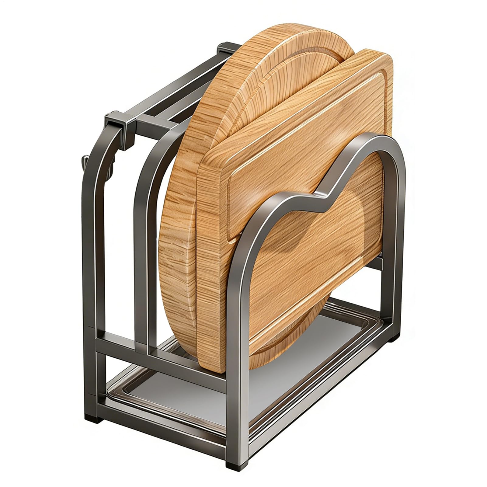 Soporte para utensilios de cocina de acero al carbono resistente y calado