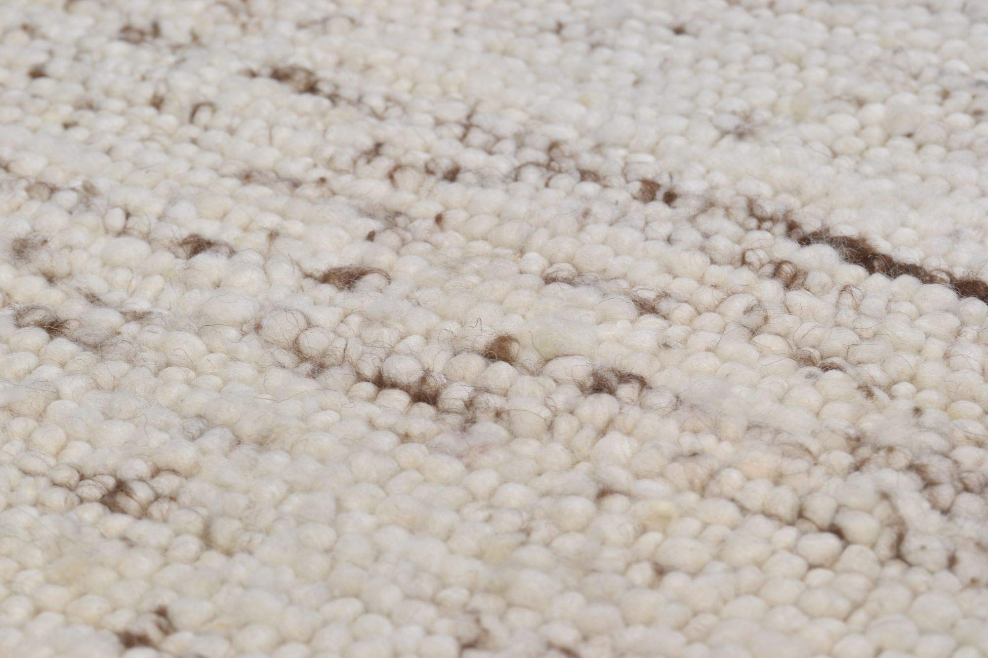 Zeitloser Naturteppich aus 100% nachhaltiger Schurwolle; handgewebt und beidseitig verwendbar | 90 x 160 cm; Farbe: Natur Multi | THEKO die markenteppiche - BERBERINA SUPER, 90x160 cm