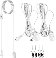 Vista 10 de JACKYLED Cable de extensión colgante para farol, UL 12 pies, E26 E27, interruptor de encendido/apagado, iluminación colgante para cocina