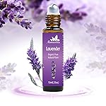 Lavender Essential Oil Roll On for Bedtime & Relaxation, Pre-Diluted with Lavender Oil, Calming Aromatherapy for Pillow, Pulse Points, Skin & Massage, Portable 10mL Rollerball