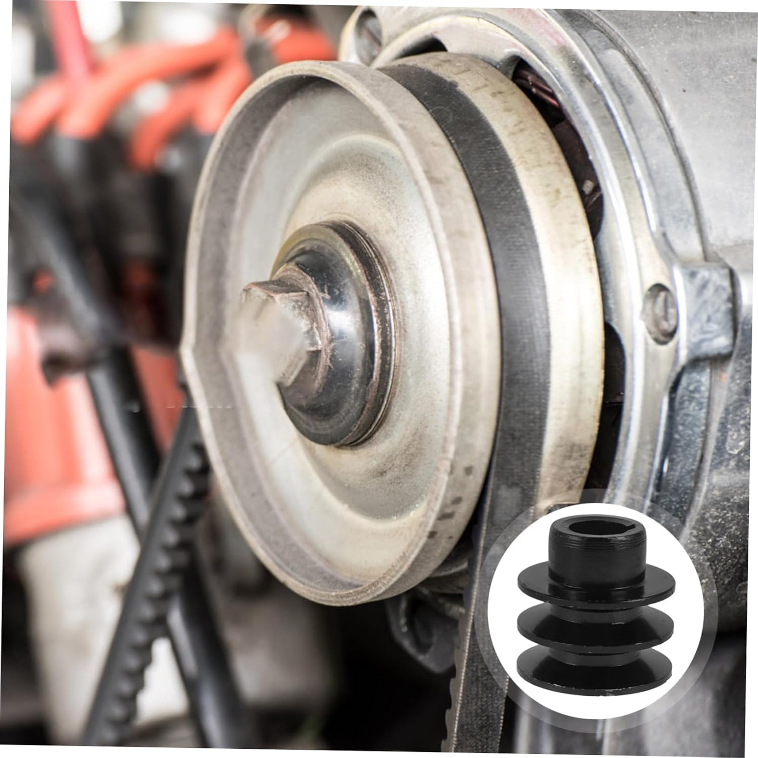 Double Slot Fixed Pulley Wheel Cast Small Pulley for Mechanical Equipment Transmission Easy Installation Stable Design for Various Applications