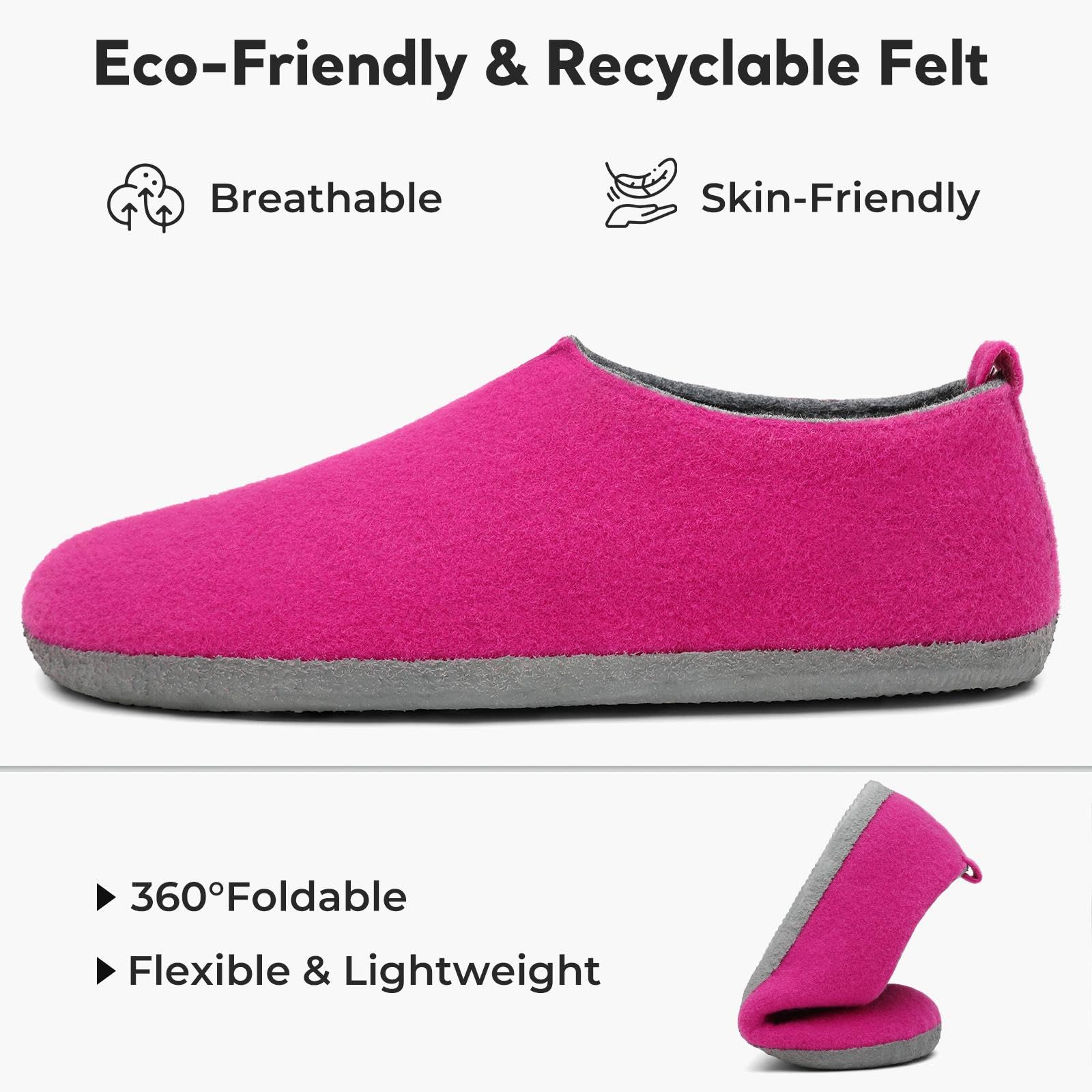 Mishansha Unisex Pantofole Invernali Feltro Ciabatte Comode con Suole in Lattice per Uomo Donna Gr.36-47