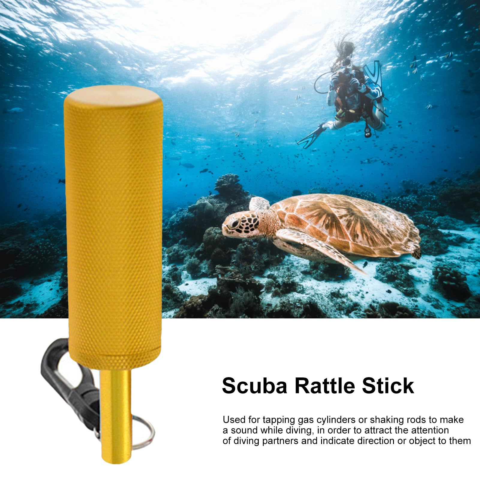 Generisch Shaker Shaker Shaker Sub Bacchetta Sub Shaker In Lega di Alluminio Con Clip Immersione Serbatoio Sonaglio Stick