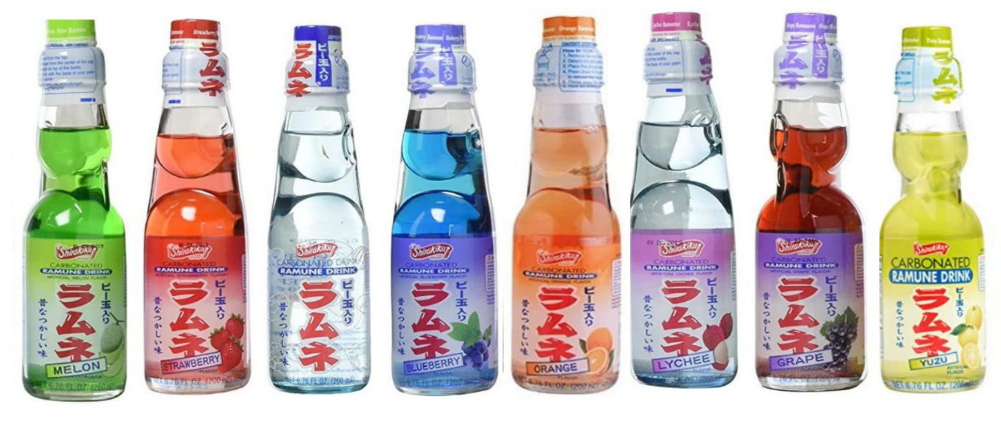 Amazon.com : RAMUNE Japanese Soft Drink Variety, 8-Pack, 6.76