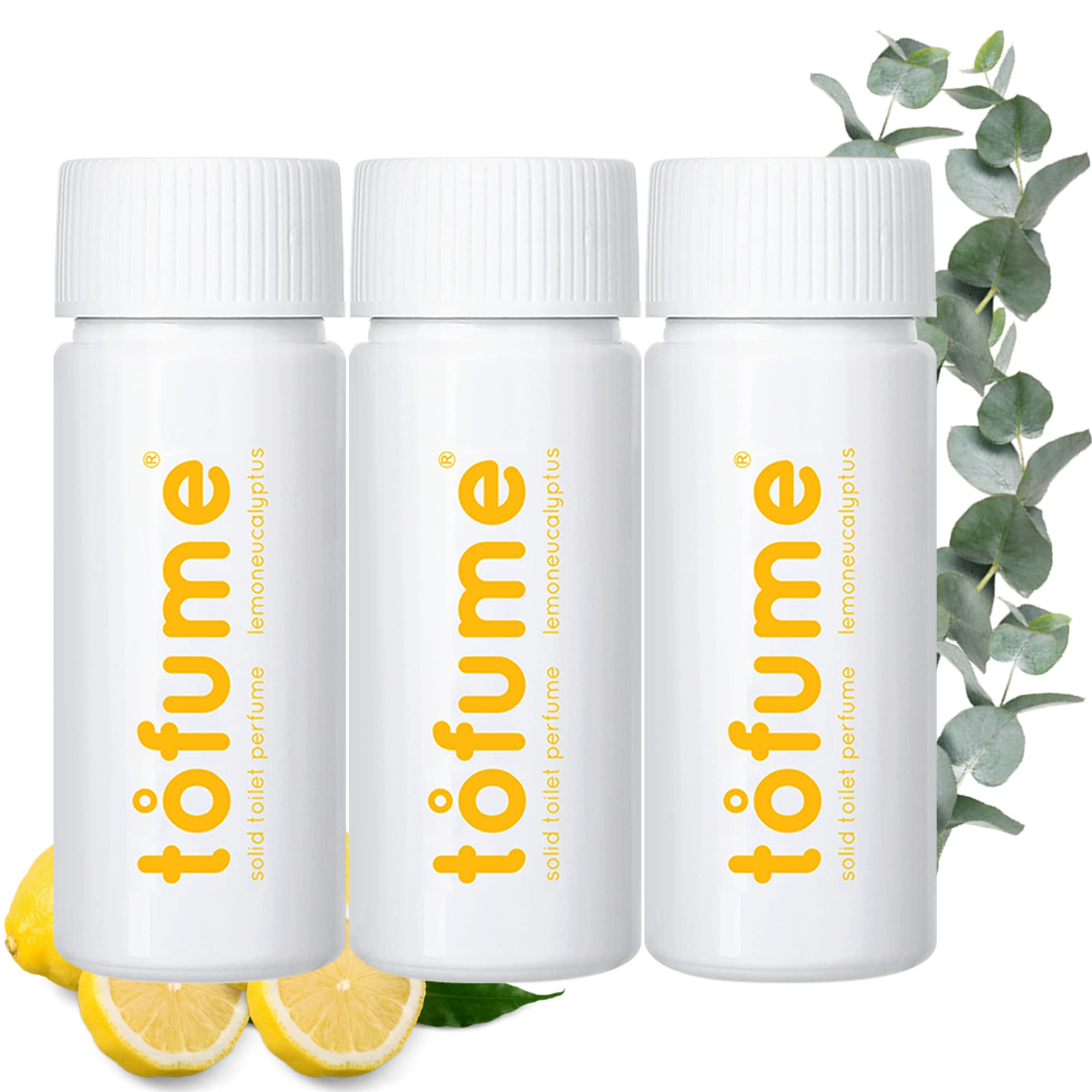 tofume - Effervescent Bathroom Air Freshener - Lemon Eucalyptus - Toilet Deodorizer, Bathroom Odor Eliminator, Toilet Freshener, Flushable Air