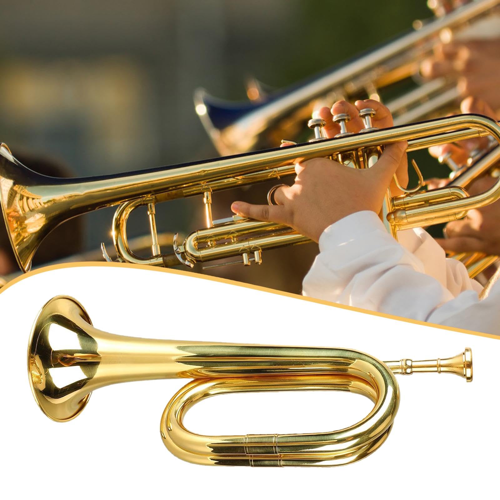MagiDeal Trompette, de marche, instrument de musique facile à jouer, instrument professionnel en alliage de laiton pour enfants, musiciens et
