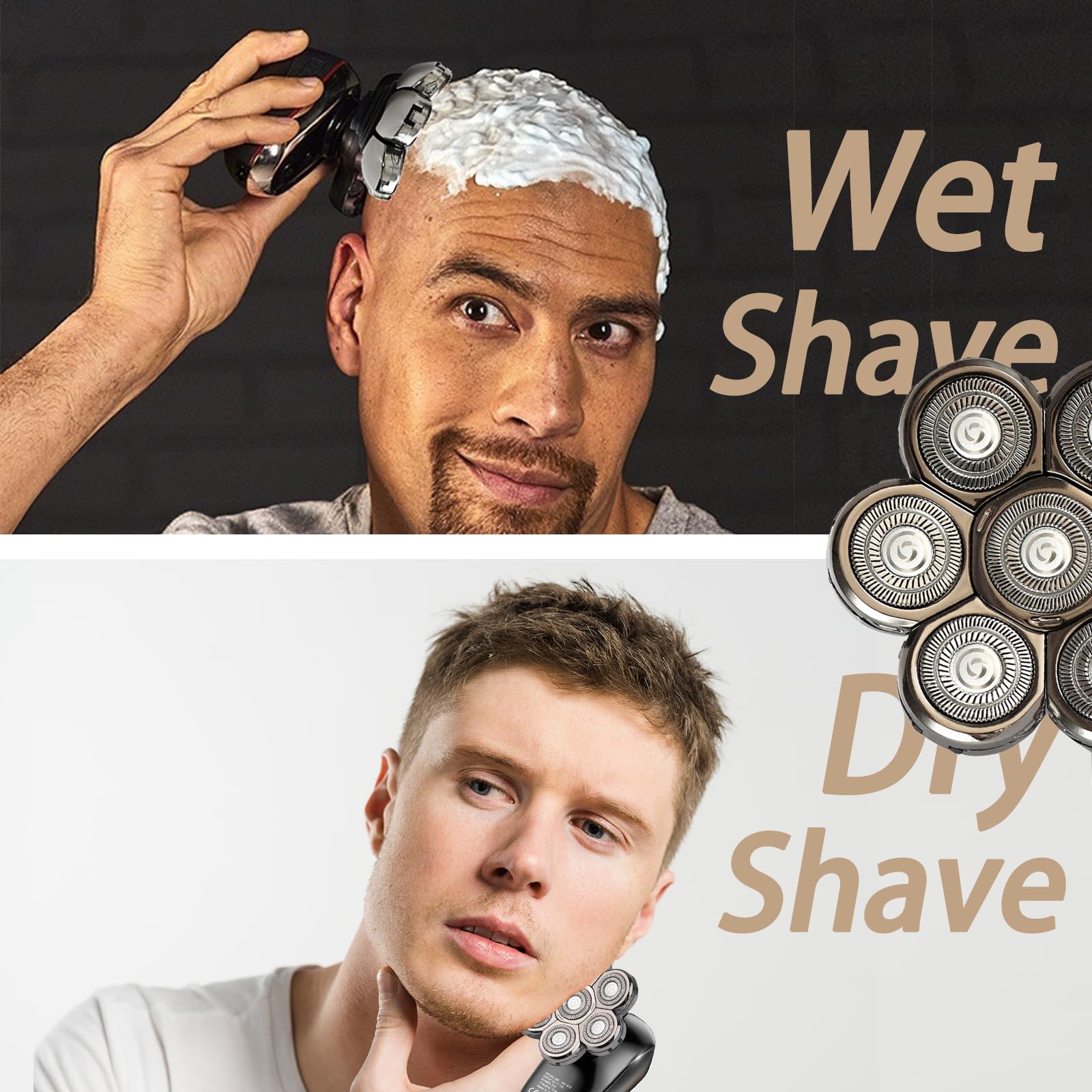 7D Floating Replacement Head for Compatible Rotary Shavers