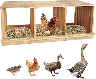 Nesting Boxes for Chickens 3 Compartments Chicken Nesting Boxes Wall Mount Nest Box for Chicken Coop Versatile Use Wood Nesting Boxes for Hens Easy to Assemble for Chickens, Hens, Ducks