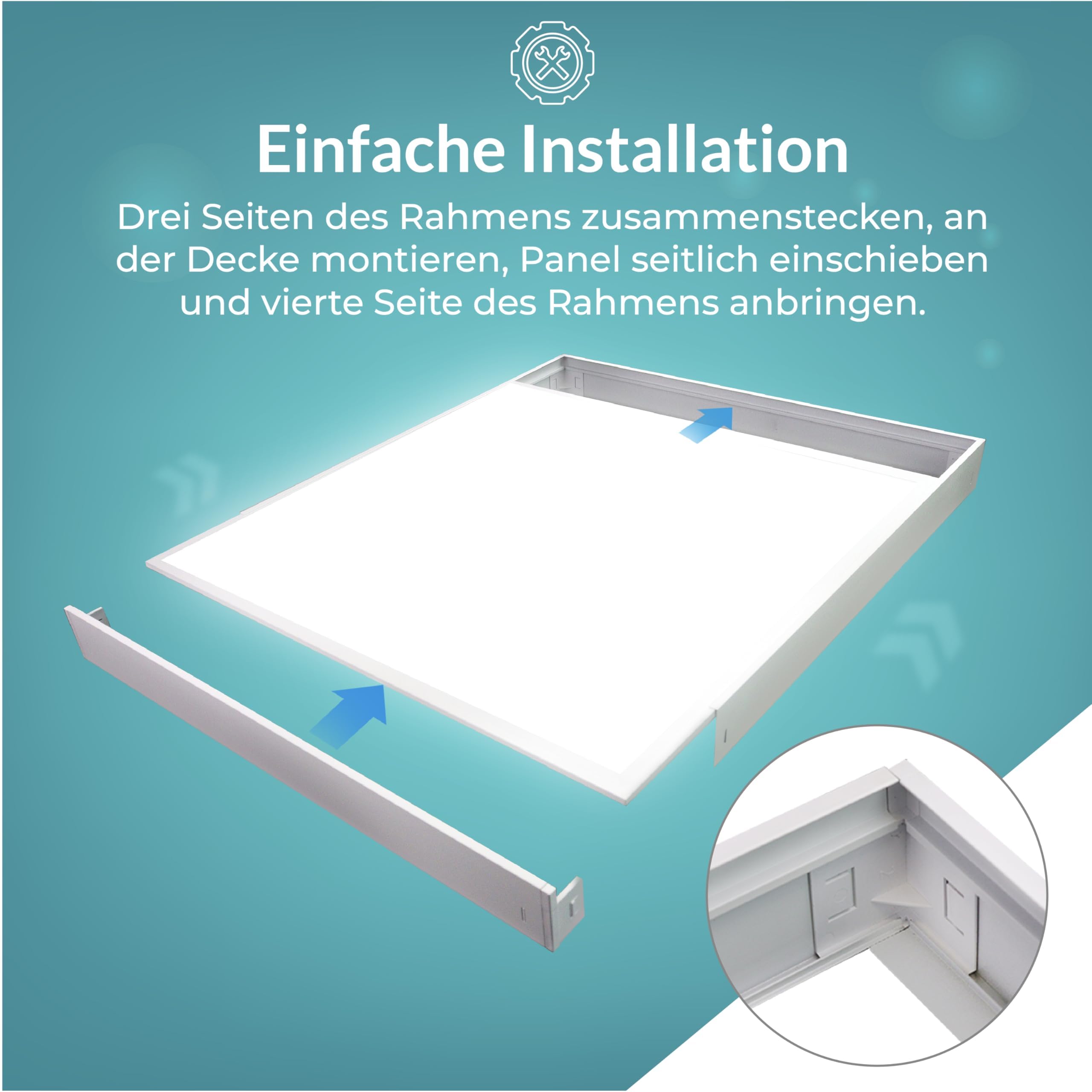 LUXULA LED Deckenleuchte lang 120cm - 36W, 4000K Neutralweiß, 3600lm – LED Panel 120x30cm inkl. 230V Netzteil – Flache LED Deckenlampe für Wohnzimmer, Schlafzimmer, Küche, Büro - 120x30x6,4cm