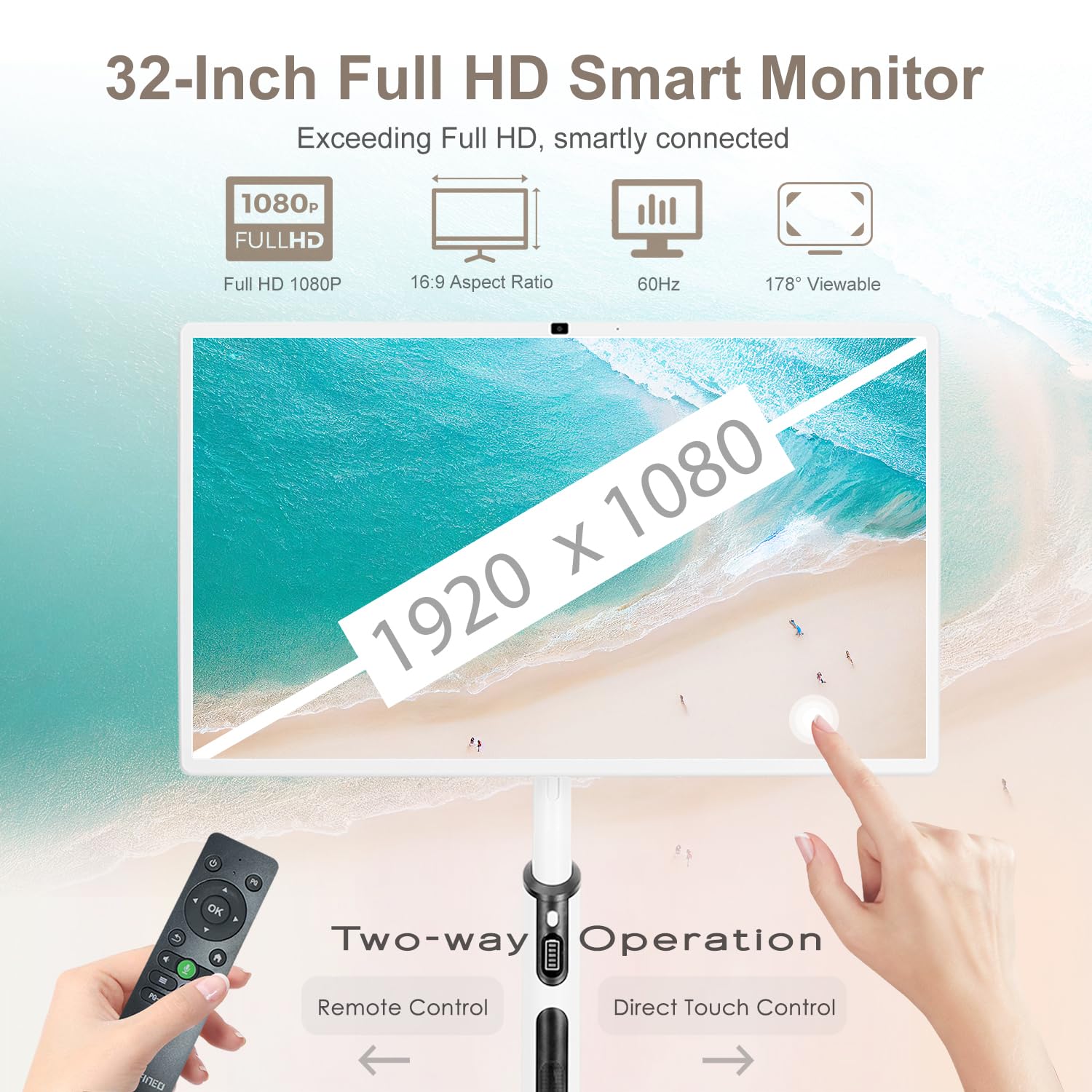 Amazon.co.jp: XUNDEFINED 32インチ スマートタッチスクリーンモニター