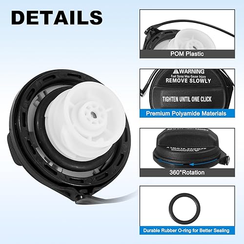 Miniatura 3 de Tapa de depósito de combustible 310103L600 compatible con Hyundai Accent, Azera, Elantra GT, Entourage, Genesis Coupe, Santa Fe, Elantra, Equus,