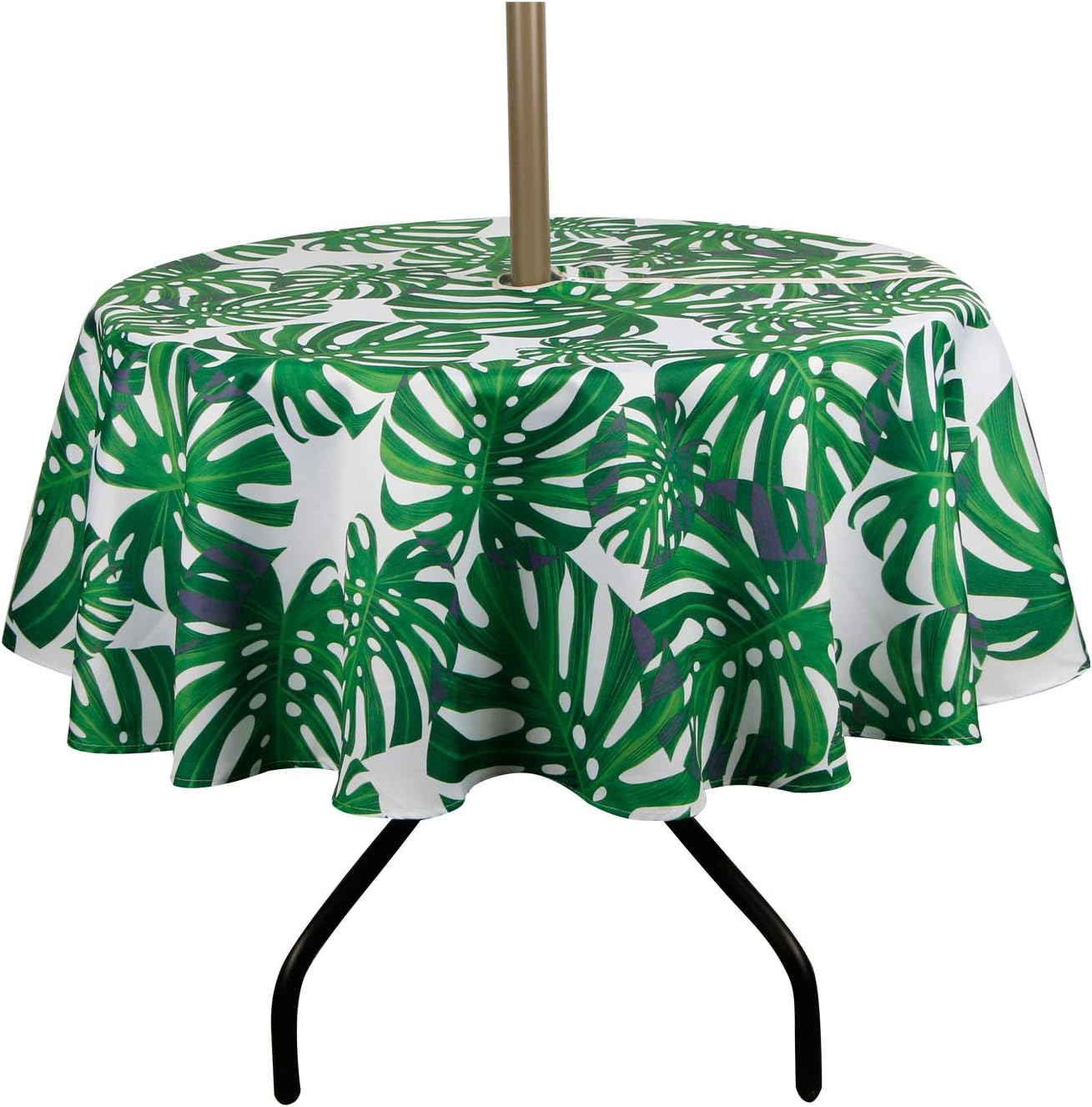 EhouseHome Outdoor and Indoor 60inch Round Tablecloth with Umbrella Hole and Zipper, Waterproof Zippered Patio Table Cloths, Spring/Summer Table Covers for Backyard Circular Table/BBQs/Picnic EhouseHome Outdoor and Indoor 60inch Round Tablecloth with Umbrella Hole and Zipper, Waterproof Zippered Patio Table Cloths, Spring/Summer Table Covers for Backyard Circular Table/BBQs/Picnic