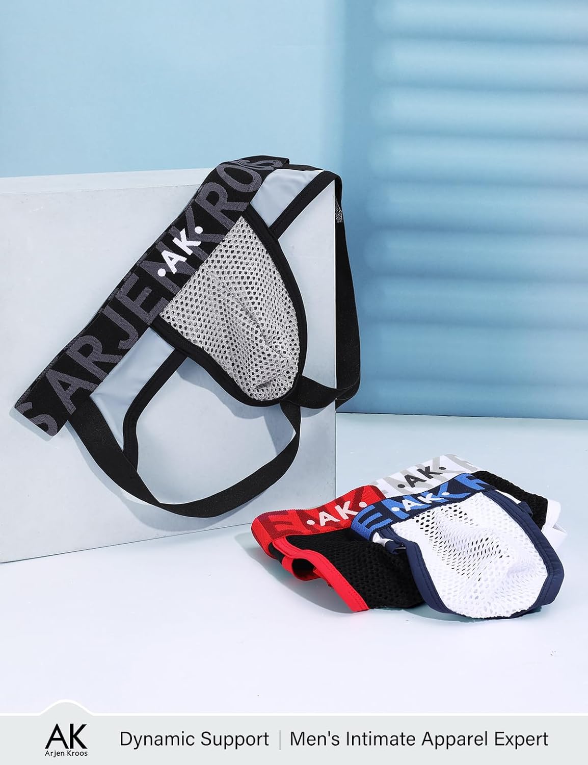 Arjen Kroos Mens Jockstrap Thong Sexy Underwear Mesh Ice Silk Jock Strap Athletic Supporter - Image 7