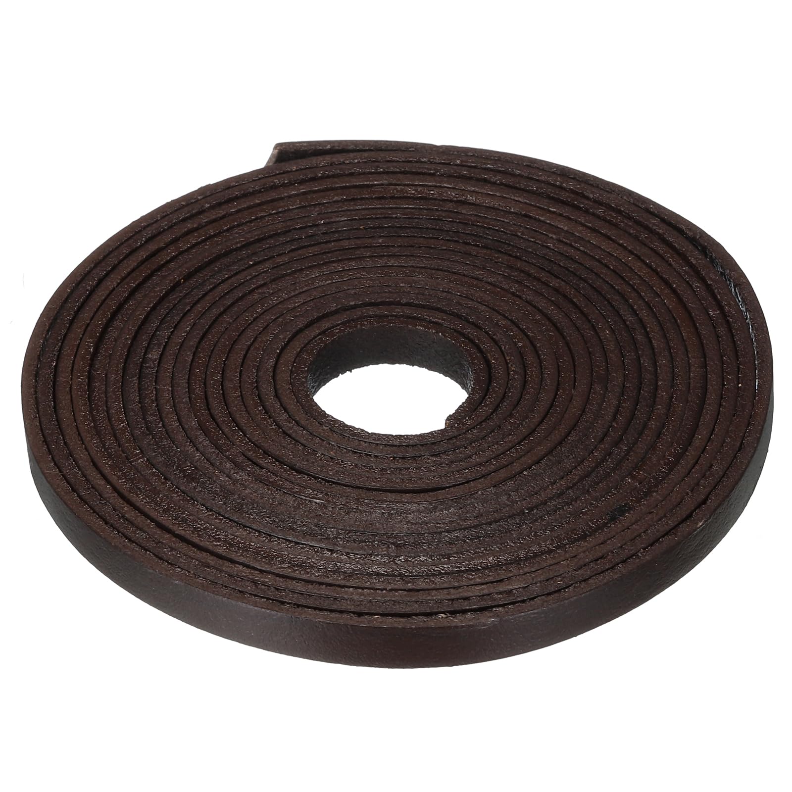 Cordon en cuir plat vintage pour bijoux et loisirs créatifs marron café 3m