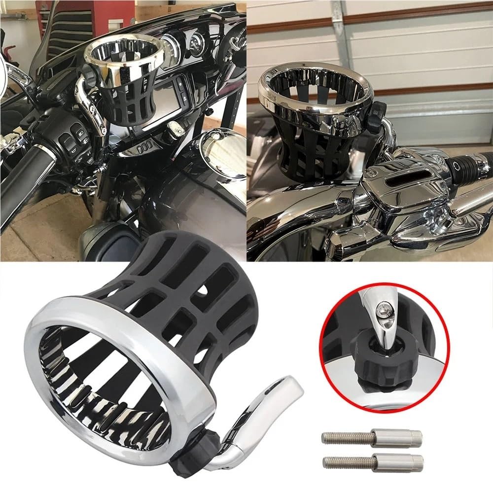 Portabotellas Motocicleta Portavasos Motocicleta Portabotellas Bicicleta Motocross Soporte para Vaso Bebida para Montado para Deslizamiento En Carretera Ultra Clásico