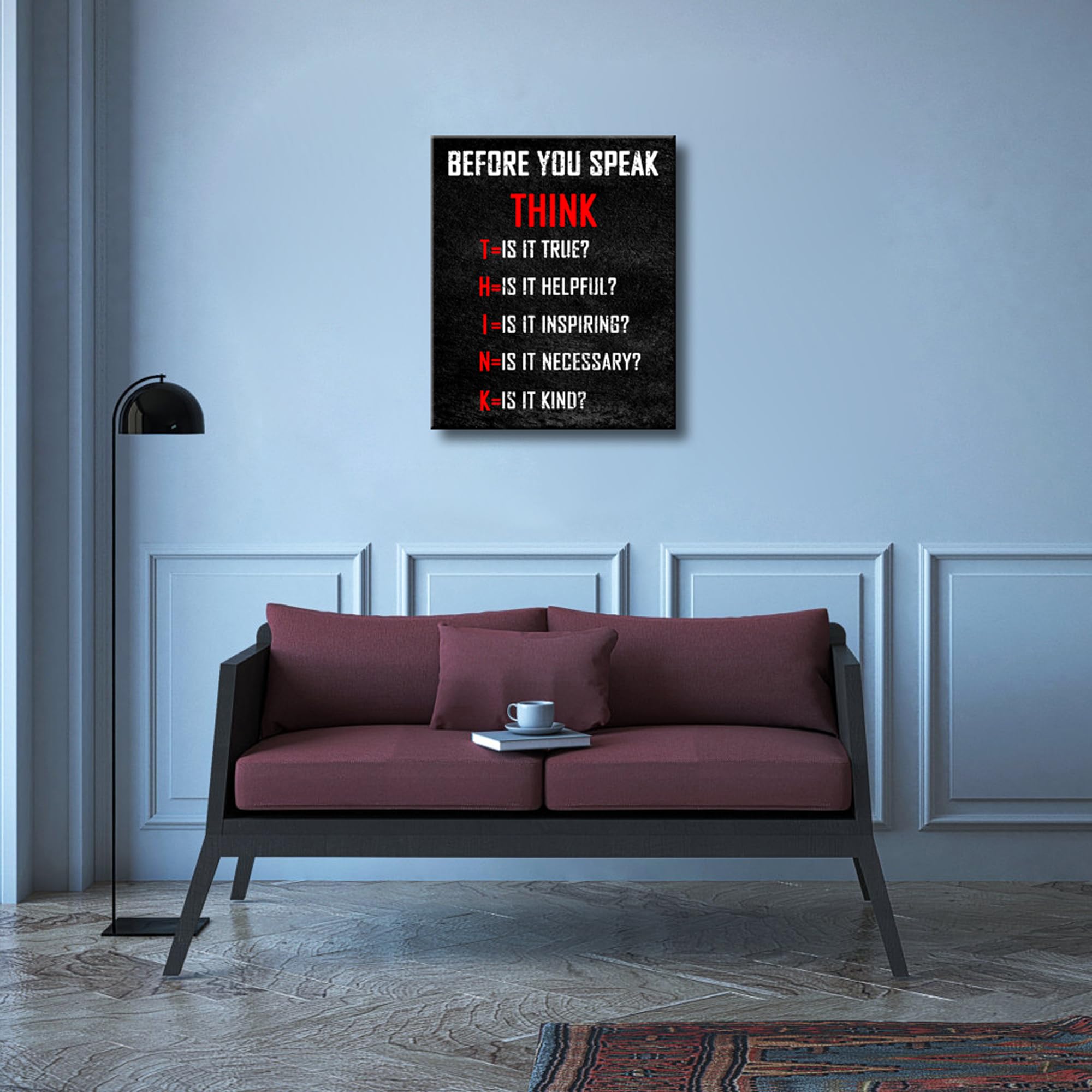 Pyradecor Póster grande con citas positivas y motivacionales para el aula, impresión en lienzo para oficina, sala de estar, decoración del hogar