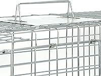 Vista 6 de ANT MARCH Live Animal Cage Trap 32''x11.5"x13" Steel Humane Release Rodent Cage with Gloves for Rabbits, Stray Cat, Squirrel, Raccoon, Mole, Gopher