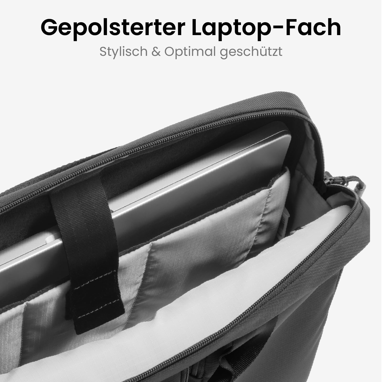 tomtoc Laptoptasche Passt Bis Zu 15 15,6 16 Zoll Laptop Wasserabweisend Tasche für MacBook Pro M5 Pro/Max (2026), Aktentasche Herren für Business Tägliches Pendeln, Platz für Dokumente und Ladegerät