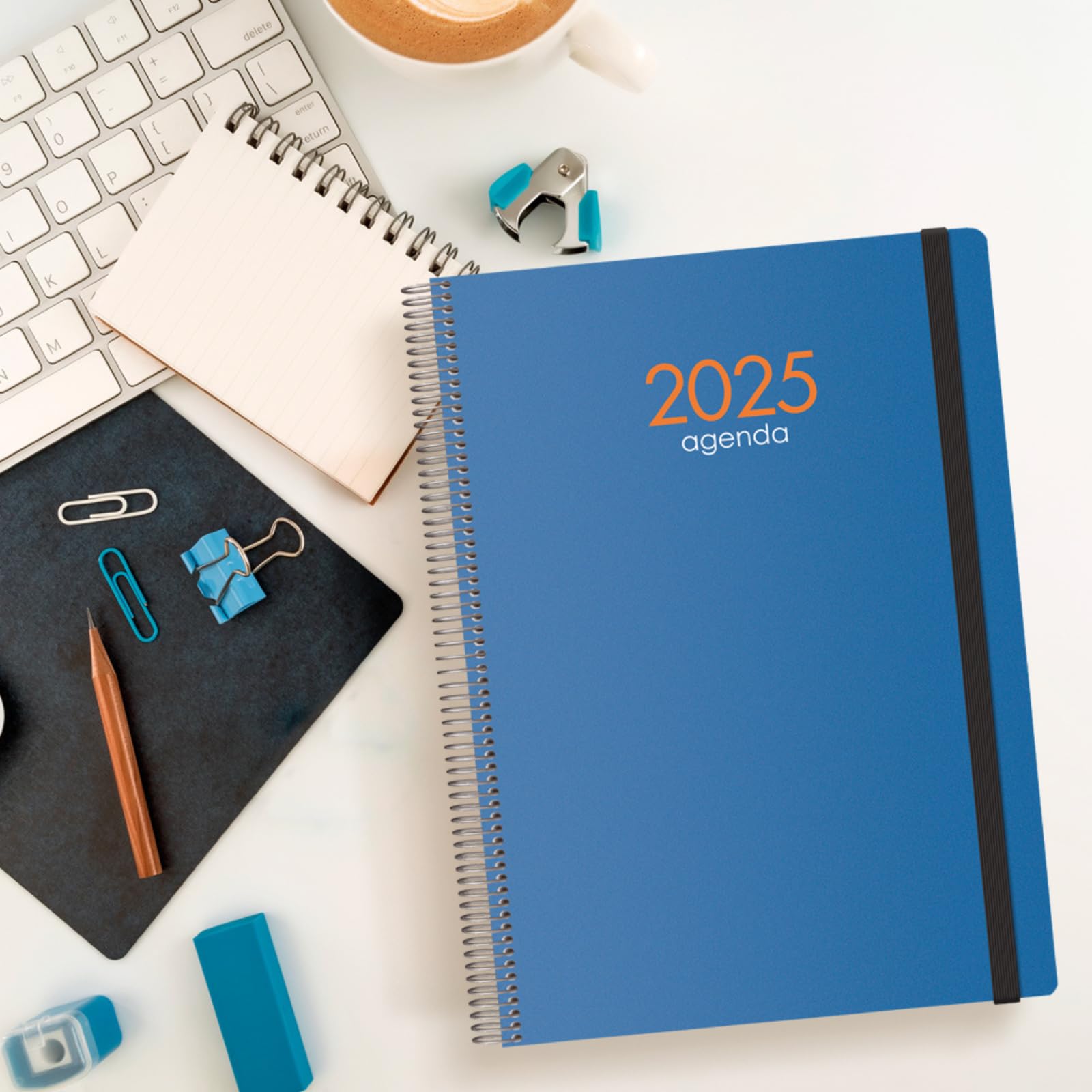 Agenda 2025 Dohe - Un Jour Par Page, A5 (14x20 Cm) - Couverture Rigide, En Espagnol - Ruban Marque-page
