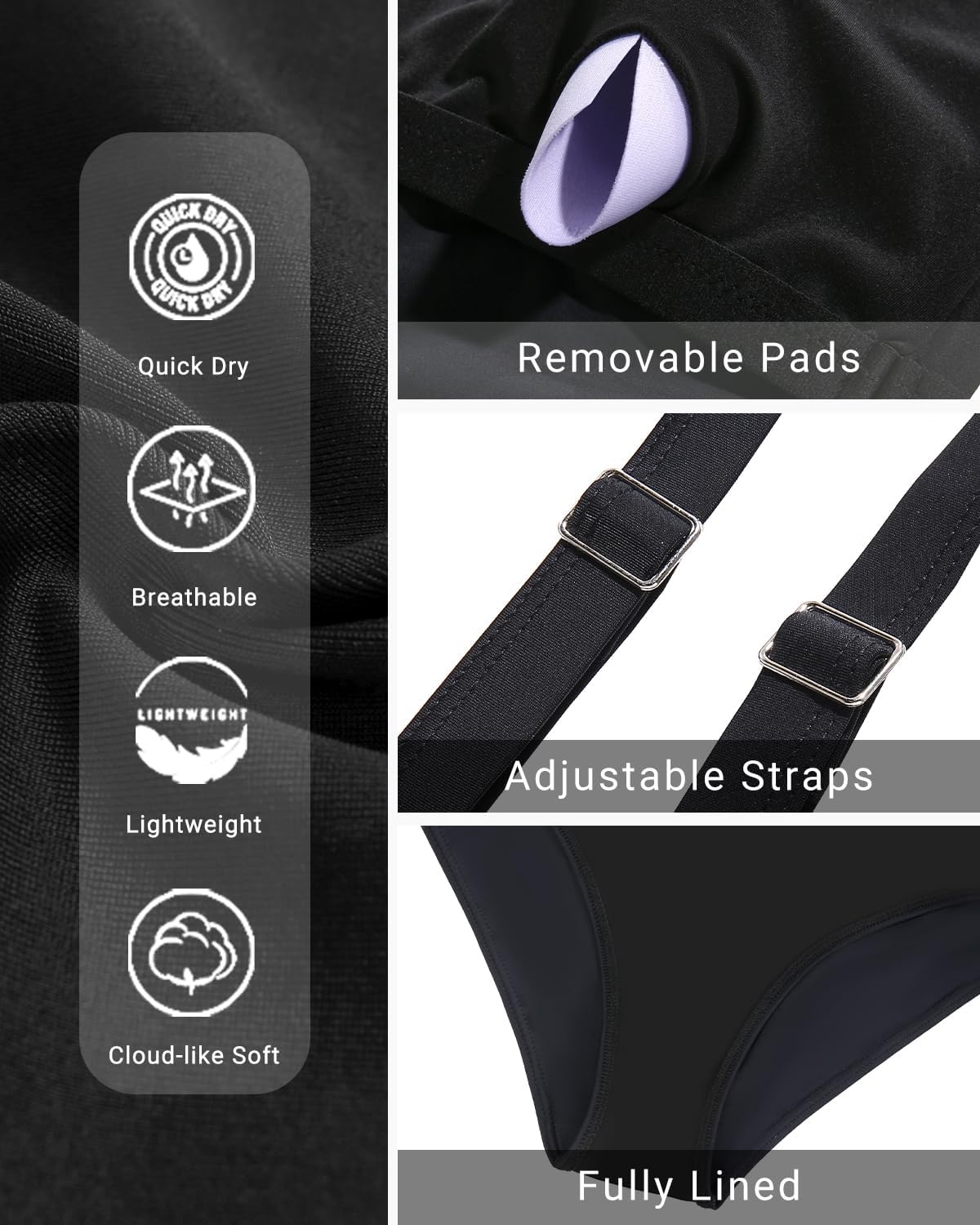 Holipick Women One Piece Swimsuits Tummy Control Bathing Suit Ruffle V Neck Swimwear Slimming Monokini - Image 4