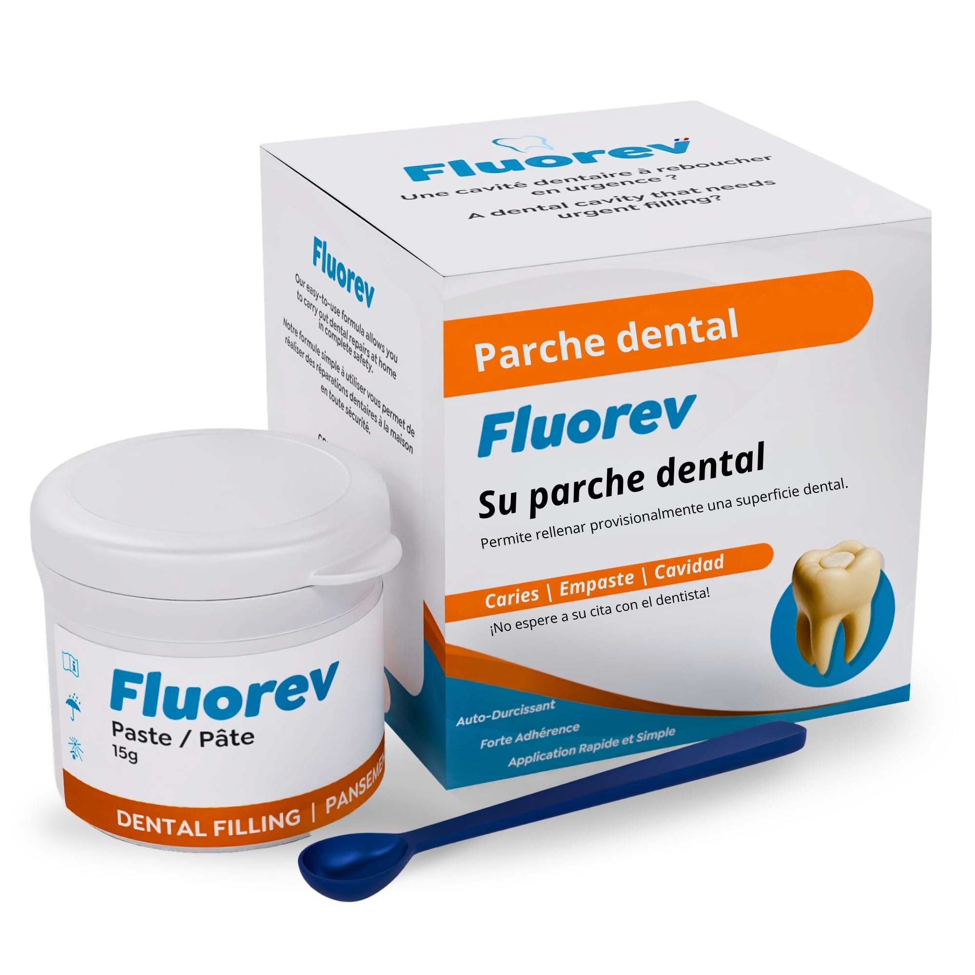 Relleno dental temporal con óxido de zinc 15 g reparación caries dolor