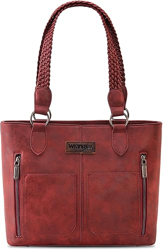 Wrangler Bolso de mano desgastado para mujer, bolso occidental con múltiples bolsillos, bolso de mano y bolso de hombro