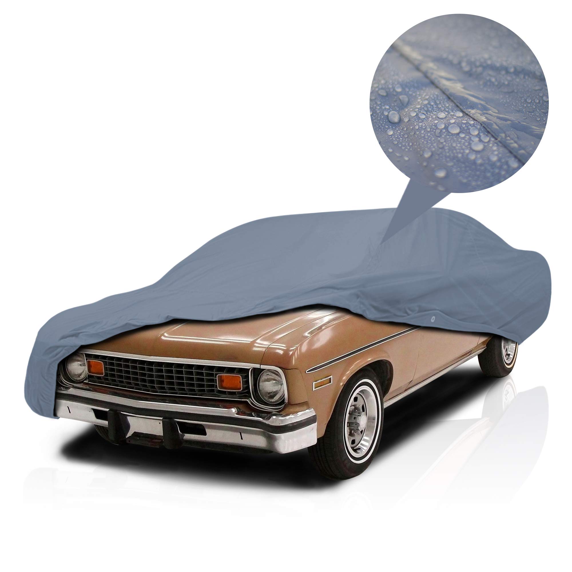 DaShield Ultimum Series Supreme Car Cover for Chevrolet Nova Chevy II 1962-1976 Coupe 2-Door All Weather Protection Semi Custom Fit Dust, Sun, Snow, Rain, Hail Protection Indoor/Outdoor