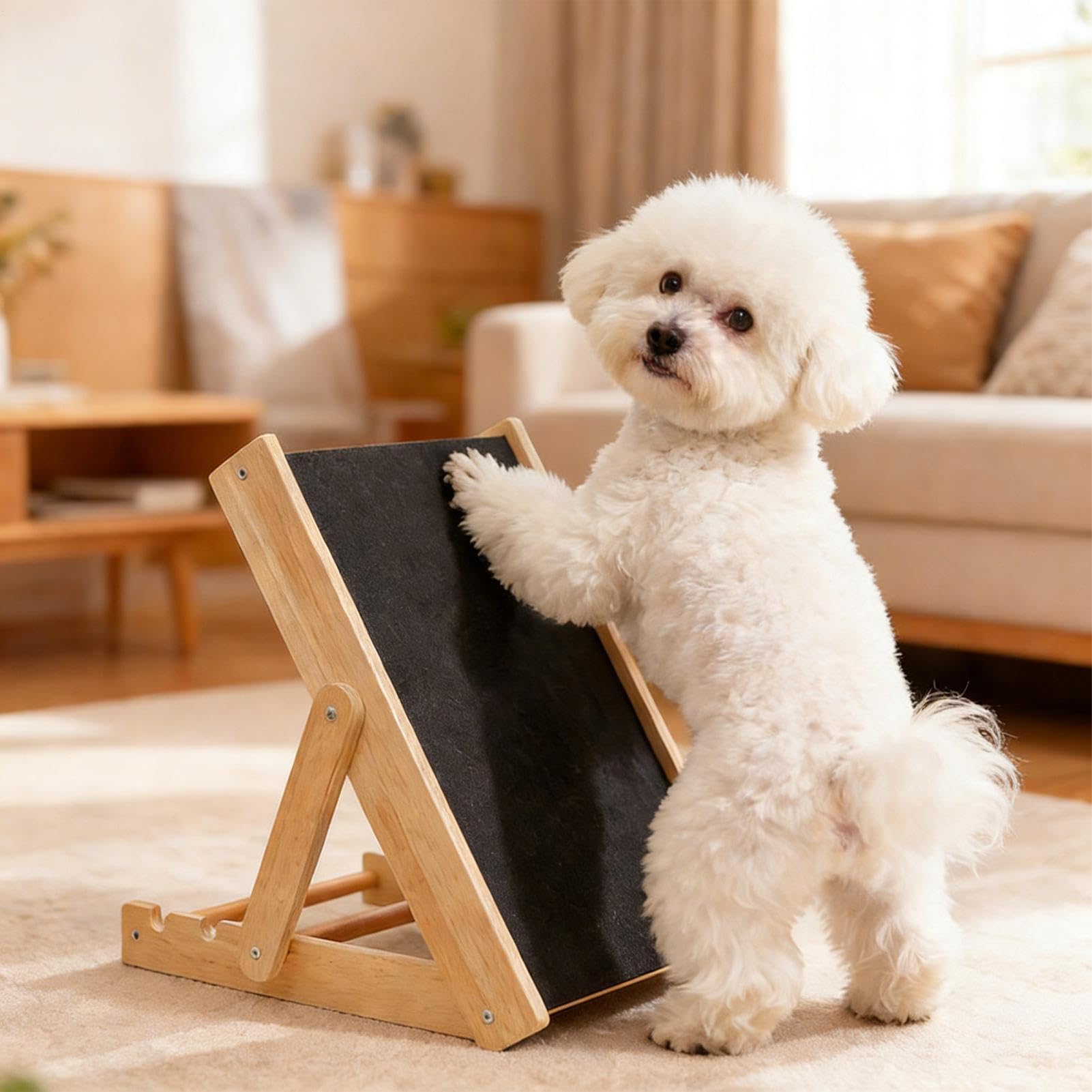 Planche à Gratter Griffes Chien Ponceuse à Papier de Verre Réglable