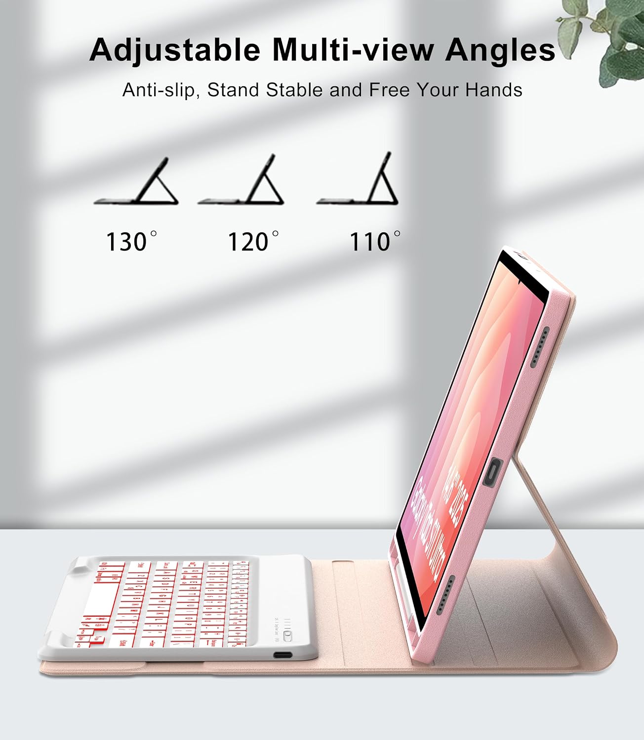 Backlit Keyboard Case for Samsung Galaxy Tab S11 Ultra 14.6 Inch 2025, Galaxy Tablet S11 Ultra Case Keyboard with S Pen Holder, 7-Color Backlight Keypad for Samsung Tab 14.6'' SM-X930/X936B, Pink