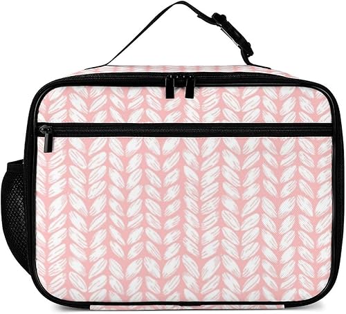 Miniatura 2 de Trenzas de punto reutilizables para almuerzo, bolsa de almuerzo aislada, bolsa enfriadora, lonchera para comida y alimentos, bolsa de mano para