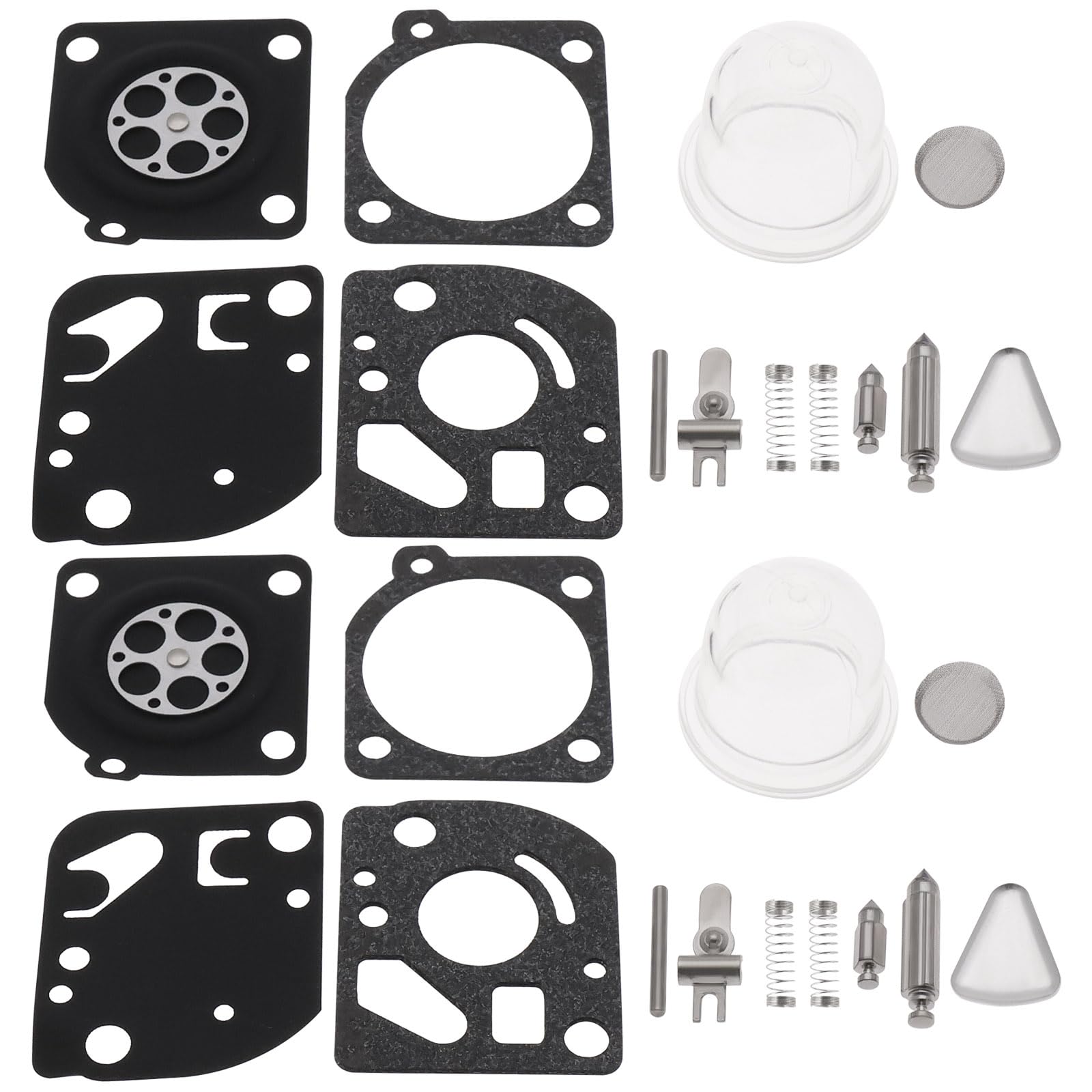 EMSea 2Set Trimmer Carburetor Diaphragm Repair Kit 545081848 Carburettor Gasket Kit 545130001 Compatible with Husqvarna 125R 128R 124C 128 CD LDX DJX 128LD 128RJ Trimmer