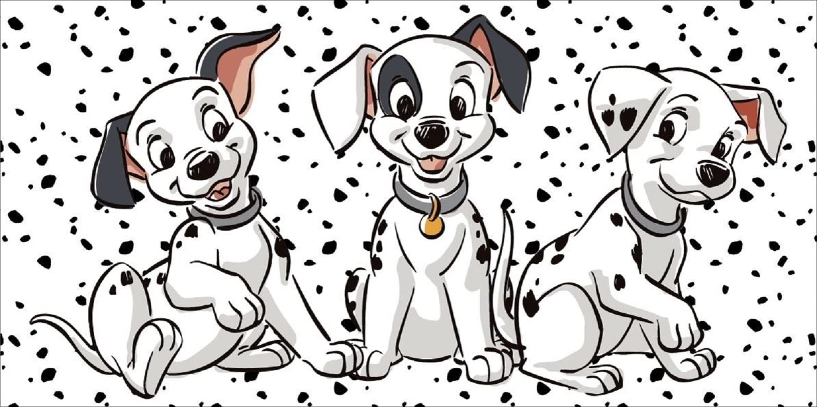 Jerry Fabrics Disney 101 Dalmatian Lucky Bath Towel 70 x 140 cm Multi-Coloured