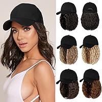 Vista 14 de Gorra de béisbol con extensiones de cabello, peluca ajustable, gorra rizada de 14 pulgadas, peluca sintética para mujer, color gris plateado