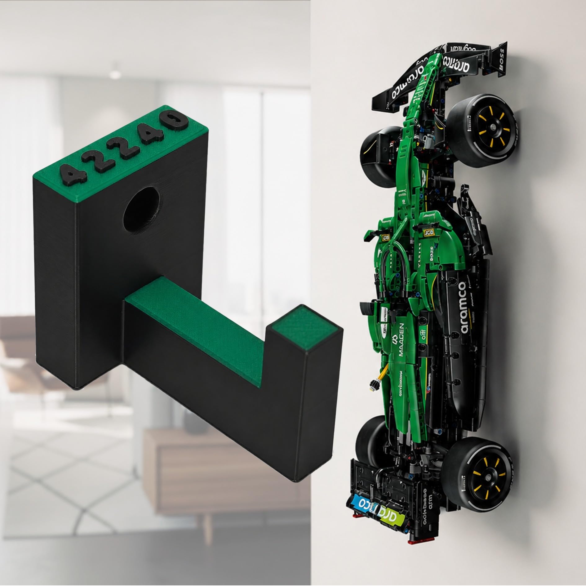 ONVEX Wall Mount for LEGO Technic Aston Martin AMR25 F1 42240