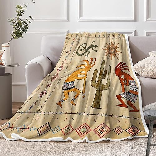 Miniatura 5 de JAWO Native American Blanket Western Decor Boho Throw Blanket for Sofa, Mexican Decorative Farmhouse Blanket, Southwest Decor Woven Blanket, Aztec
